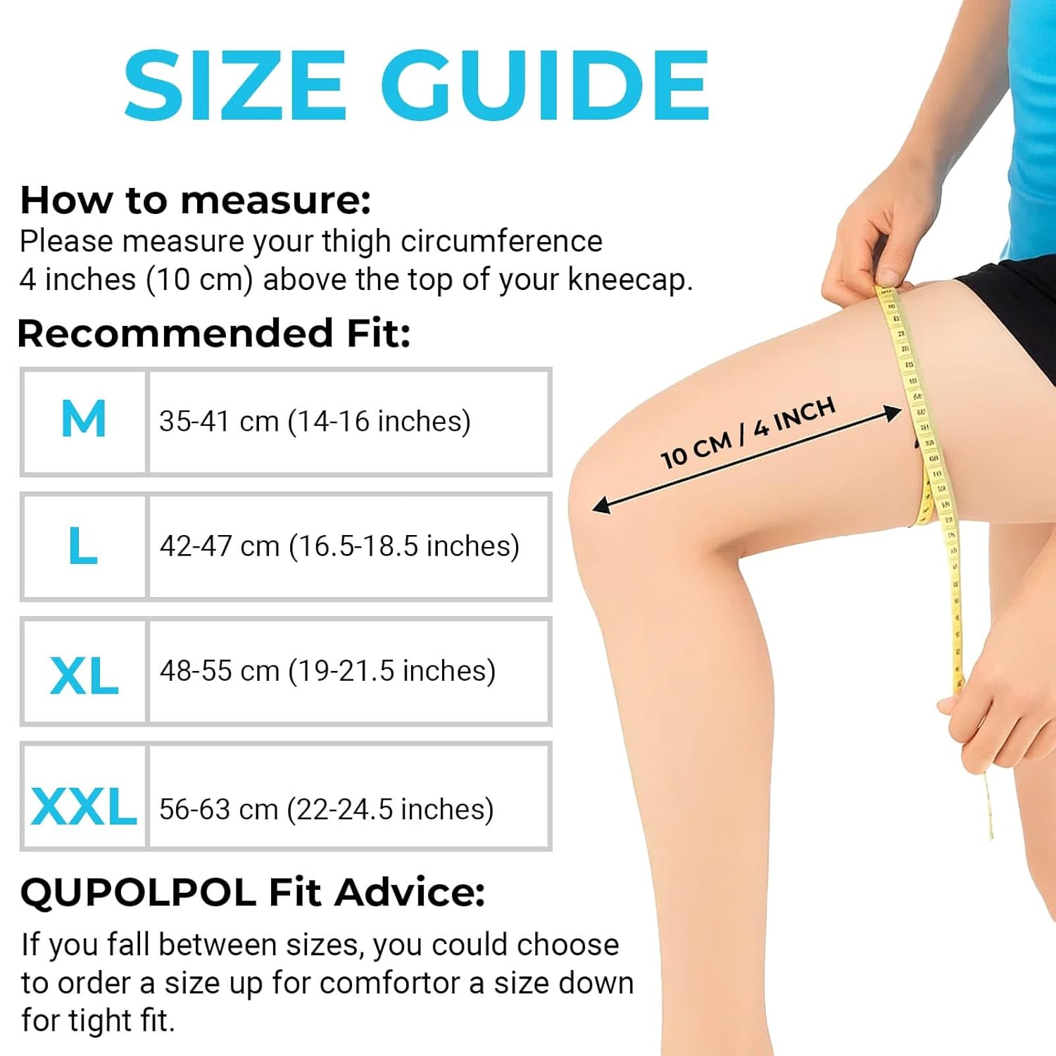 Knee Compression Sleeves &ndash; 2 Pack Non-Slip & Breathable Knee Support for Running, Gym, Cycling, Workouts &ndash; Lightweight & Flexible Fit for Men and Women (Black, M) image number 3