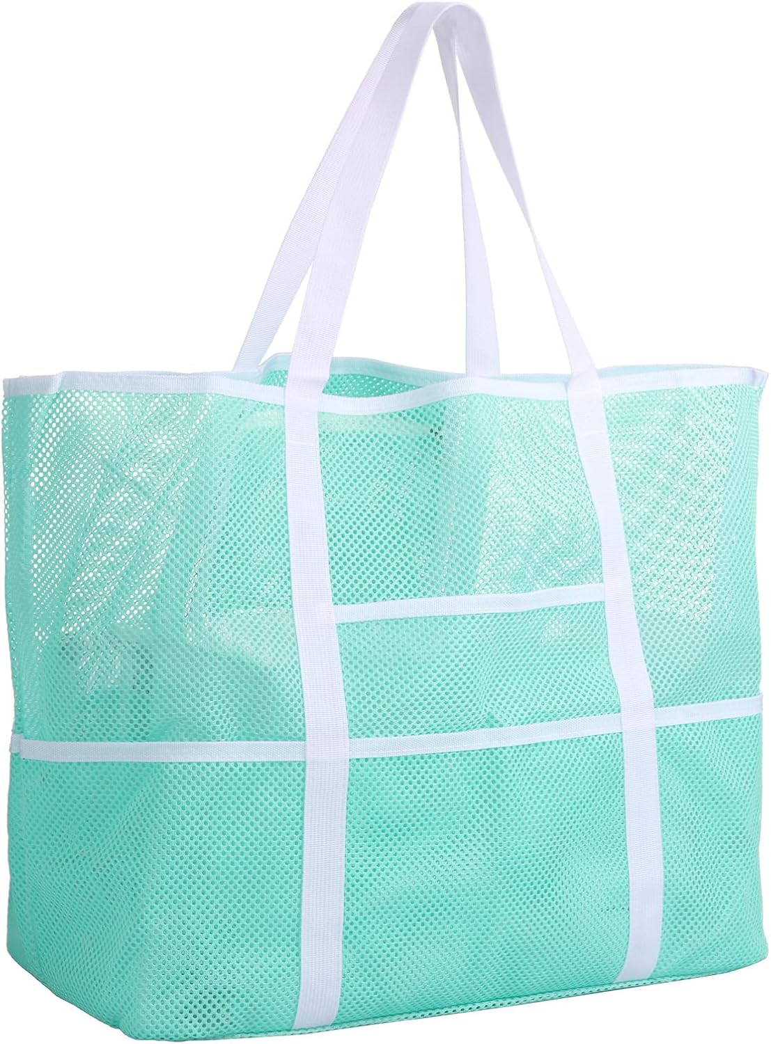 ZFLYCANP Portable Mesh Shower Bag Caddy with 8 Pockets and Handles, Toiletry Bath Organizer, Toiletry Bath Organizer for Bathroom Gym Travel Camp Beach (Black)