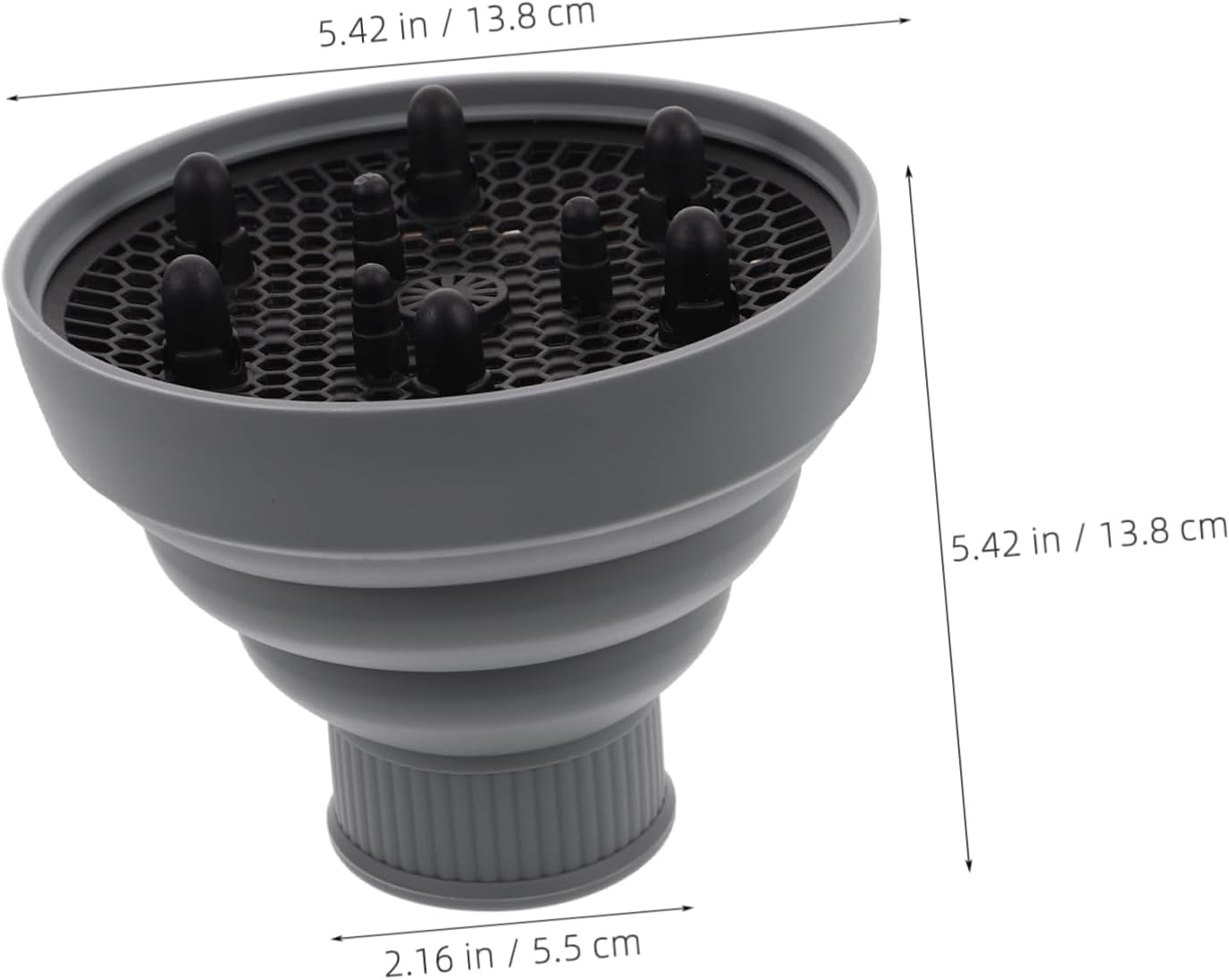 WOFASHPURET Hair Dryer Cover Silicone Diffuser Travel Hair Dryer Collapsible Diffuser image number 2
