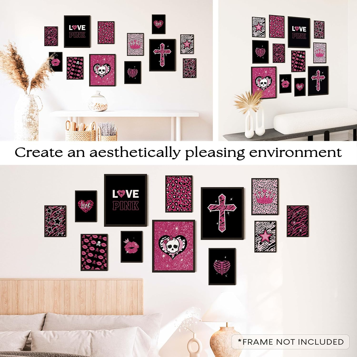 97 Decor Mcbling Trashy Y2K Room Decor Aesthetic - Early 2000S Room Decor Y2K Posters, Hot Pink Pictures Wall Art Prints, Baddie Aesthetic Pictures for Teen Girls Dorm Bedroom Apartment (Unframed) image number 5