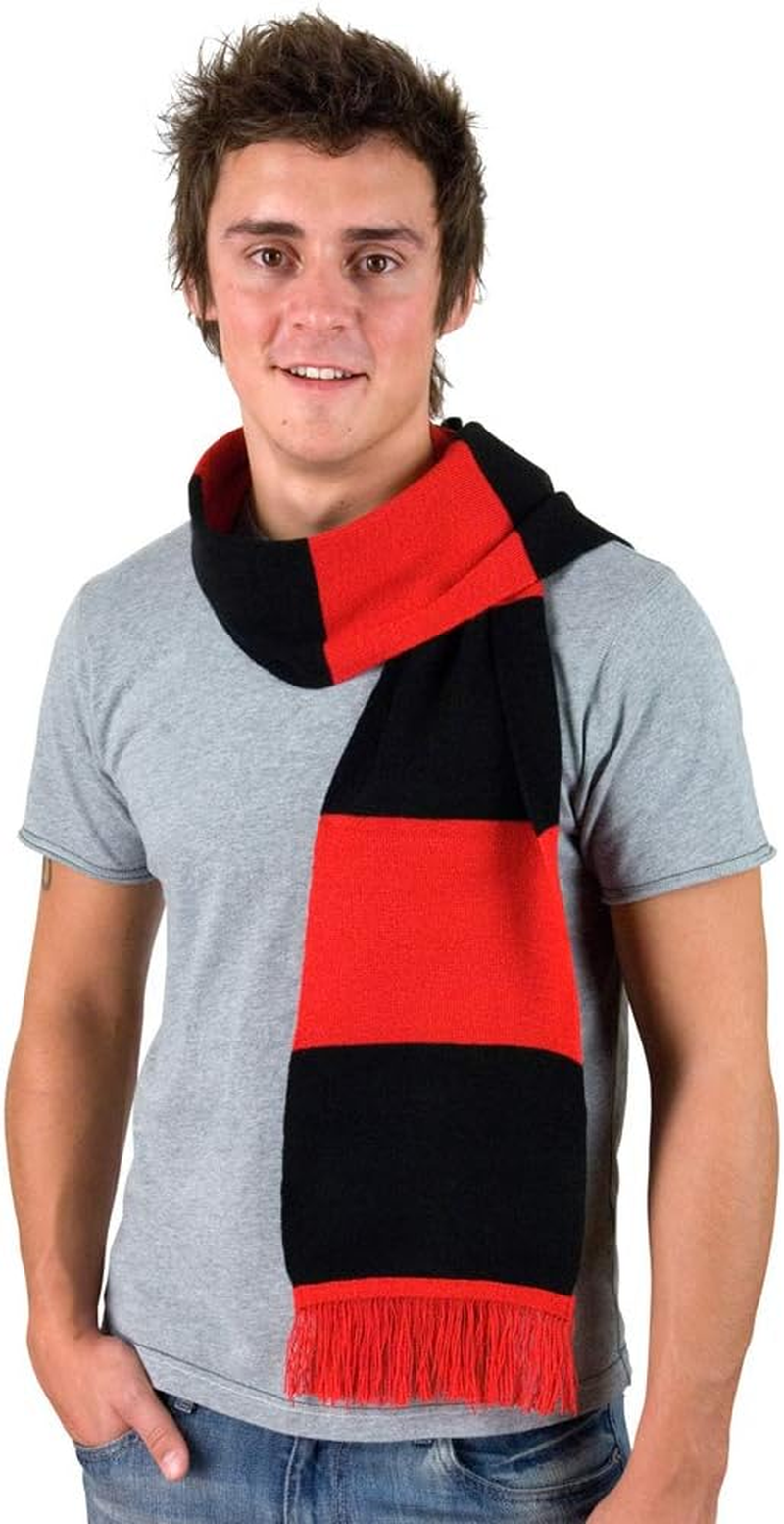 Result Mens Heavy Knit Thermal Winter Scarf (UK Size: One Size) (White/Red)