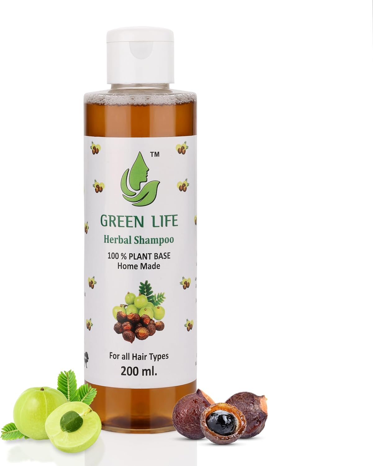 GREEN LIFE PRODUCTS Plant Base Home Made Oil for All Hair Types Hair Growth Hair Fall Control anti Dandruff (Aritha Shampoo) image number 2