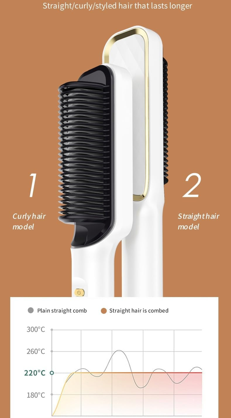NEW Hair Straightener Men Beard Comb Tourmaline Ceramic Hair Curler Brush Hair Comb Straighteners Curling Hair Iron Hair Brush
