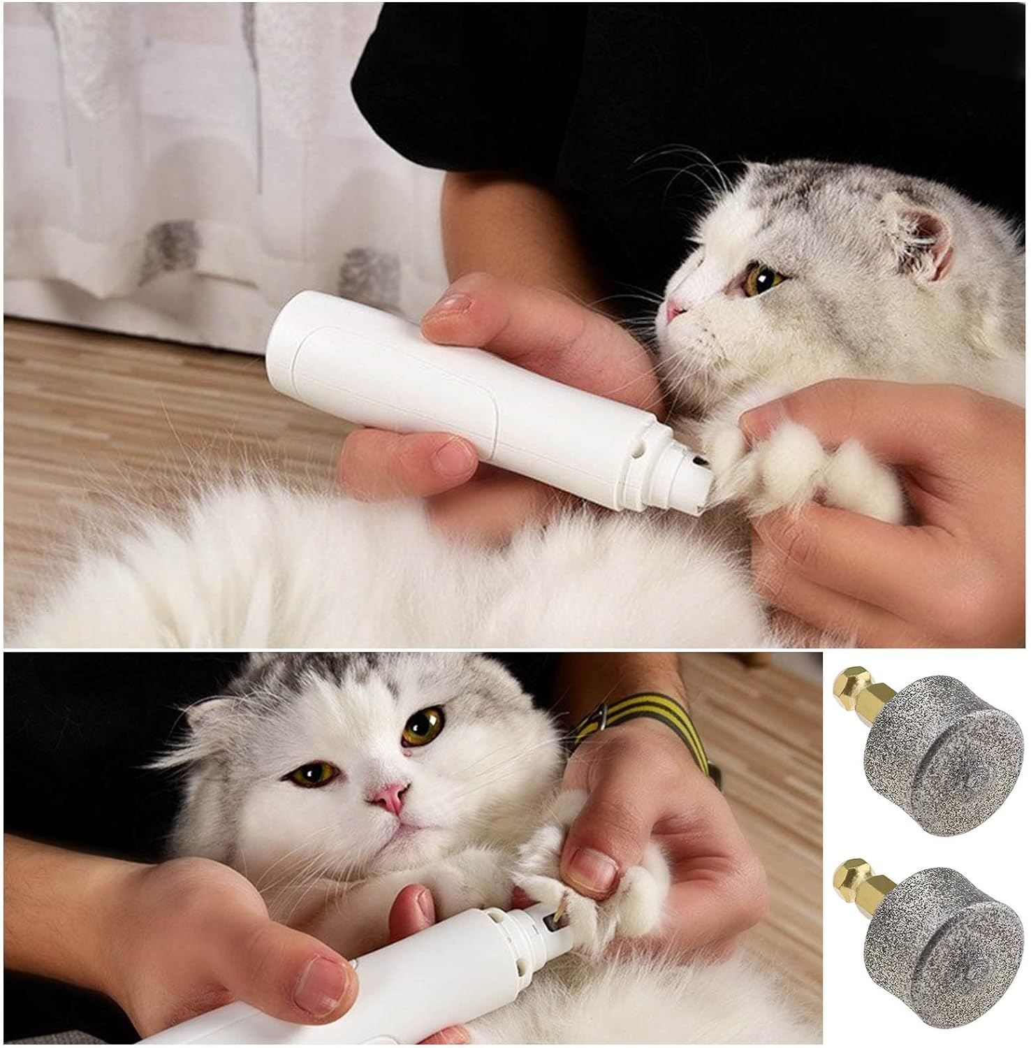 Ecsing 10PCS Dog Nail Grinder Head Replacement Pet Nail Grinder Tips Emery Grinding Head for Most Pet Electric Claw Nail Grooming Tools