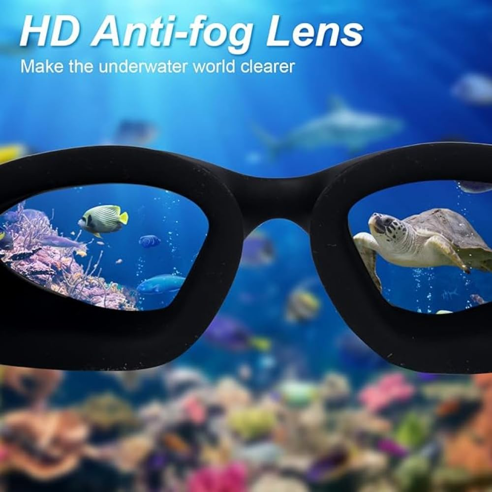 361 Swimming Goggles for Men/Women, Anti-Fog Anti-Uv Adult Swim Goggles, PC Lens Silicone Seals Perfect Fit, Boys/Girls/Junior/Youth Swim Goggles, Swimming Glasses image number 3