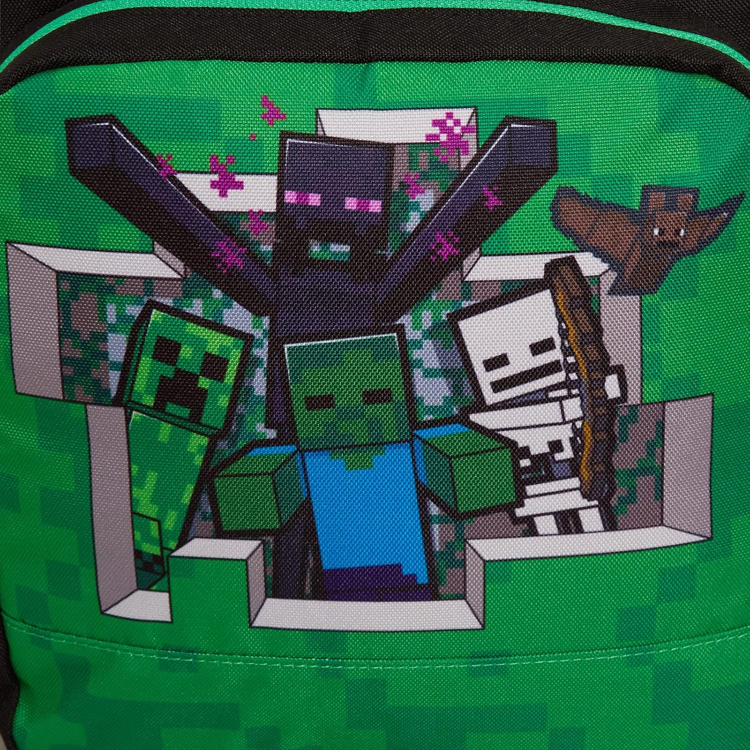 Minecraft Backpack Kids Adults Large School Collage Work Laptop Bag Gaming Rucksack Gift for Gamer, Black, One Size image number 2
