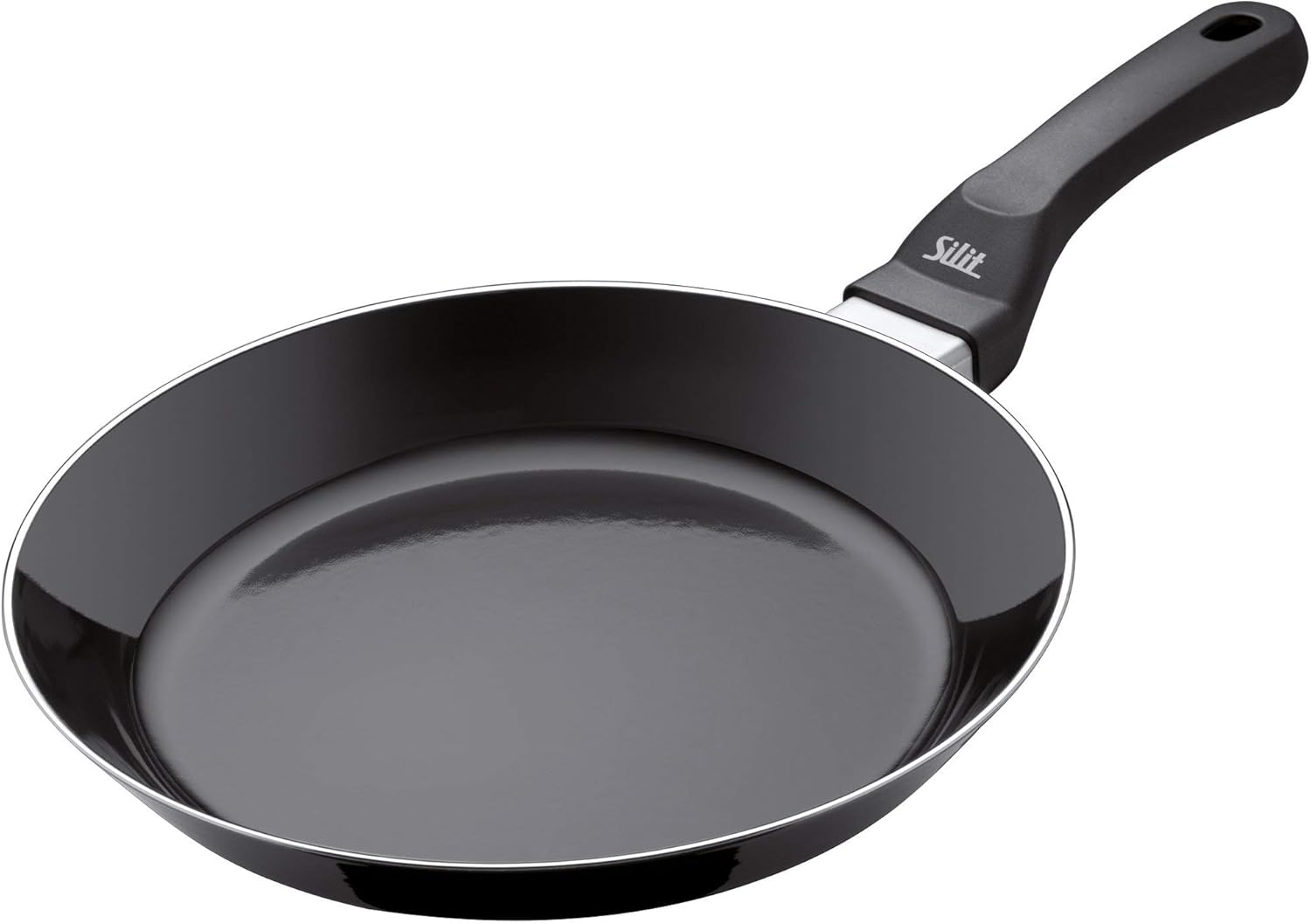 Silit 2110235194 Uncoated Professional with Flame Protection Silargan Functional Ceramic Frying Pan, Black, 28 Cm image number 4