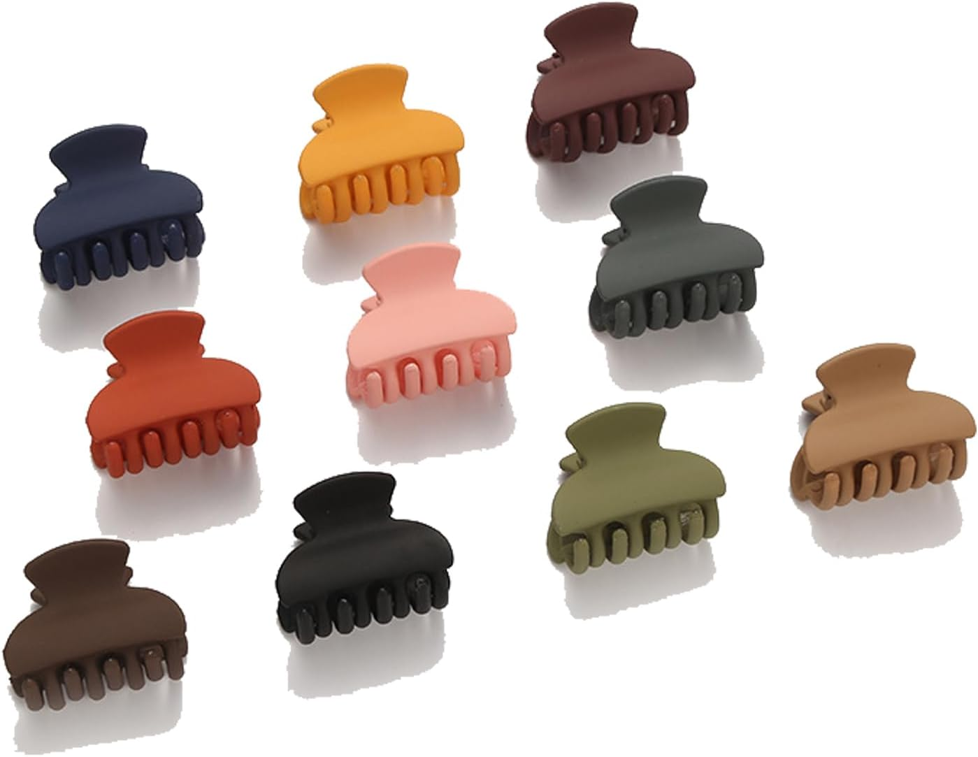 10 X Mini Hair Clips for Women - Practical Hair Accessories with Double Teeth, Mini and Lightweight Design for Daily Hairdressing, Crab Hair Barrette for Women and Girls, Multi Colours