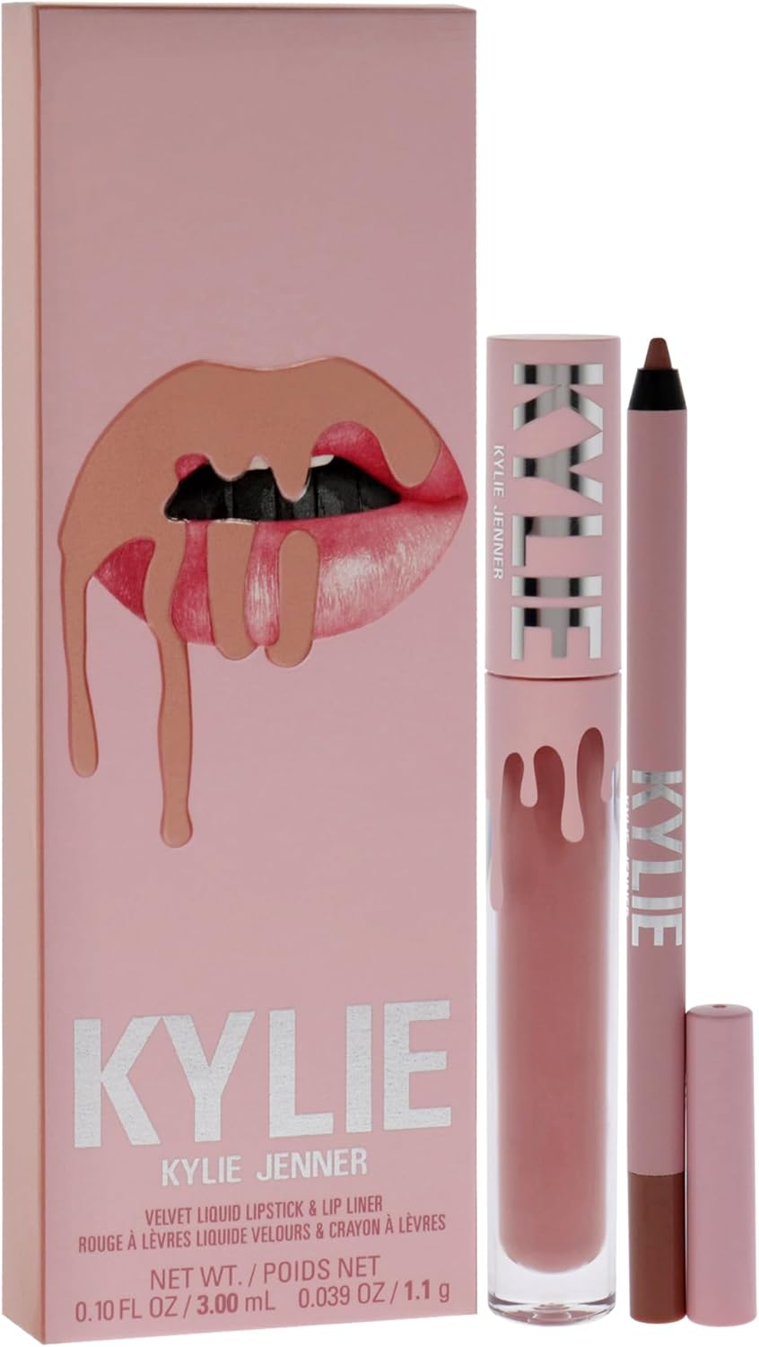 Kylie Cosmetics Velvet Lip Kit - 700 Bare for Women 2 Pc 0.10Oz Velvet Liquid Lipstick, 0.039Oz Lip Liner