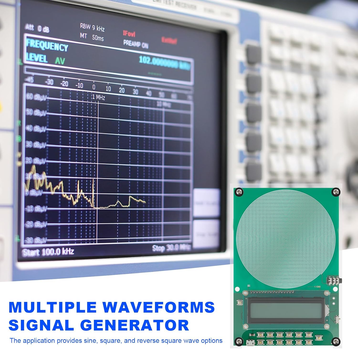 Portable 7.83 Hz Ultra Low Frequency Generator round Schumann Wave Signal Generator 0.1 Hz to 30000 Hz Adjustable Schumann Resonance Sine Wave Generator Resonator for Relexation Sleep image number 6