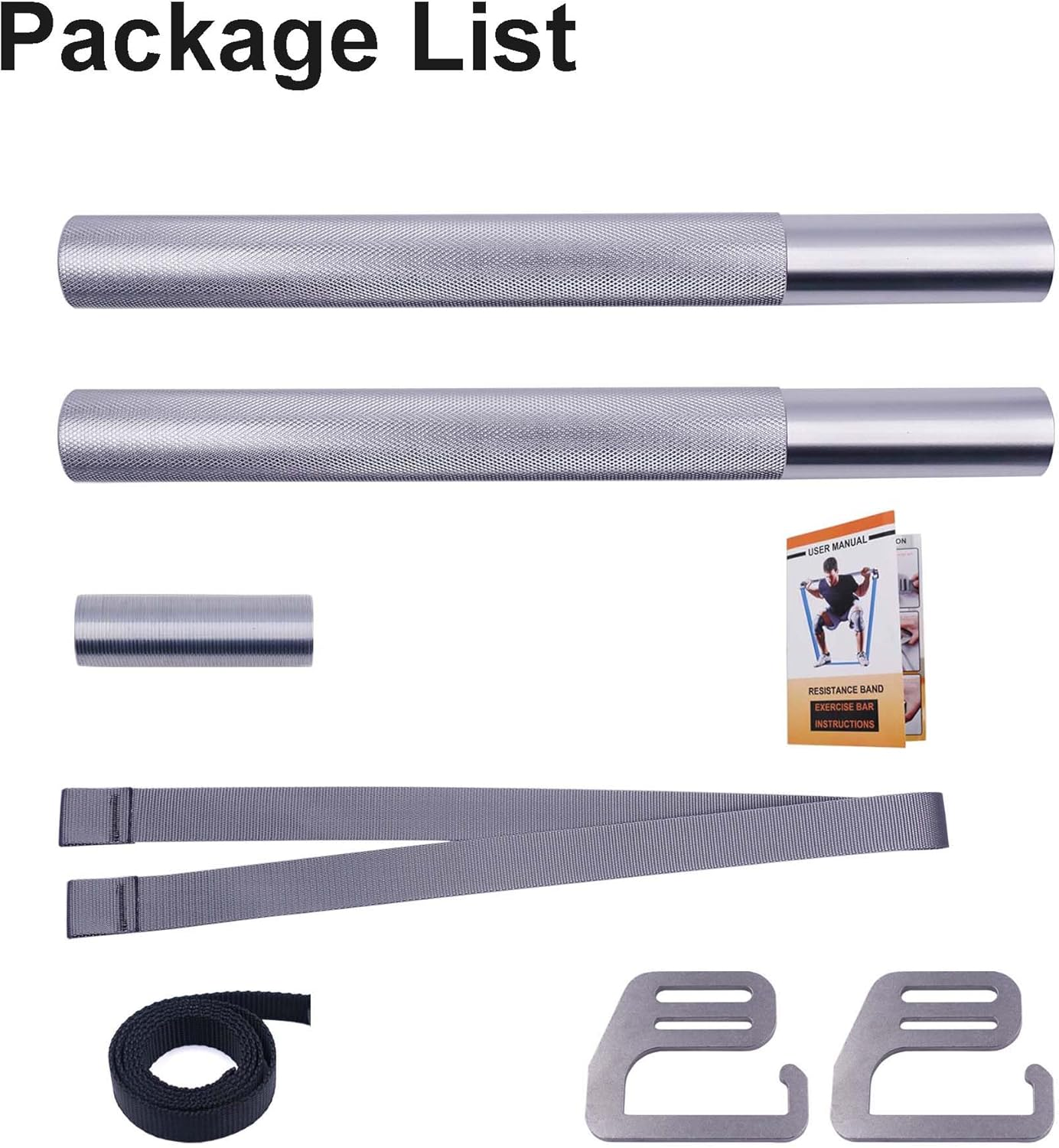 J Bryant Fitness Resistance Band Exercise Bar Large Hook Heavy Duty Bar image number 6