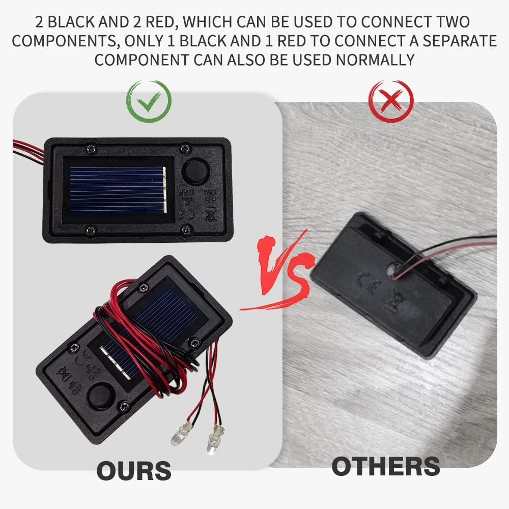 Battery Box, Solar Lantern Light Replacement Parts Top for Outdoor Hanging Lanterns Container Home Solar Lamp Hanging Lantern Led Accessories DIY Garden Decor (2PCS) image number 2