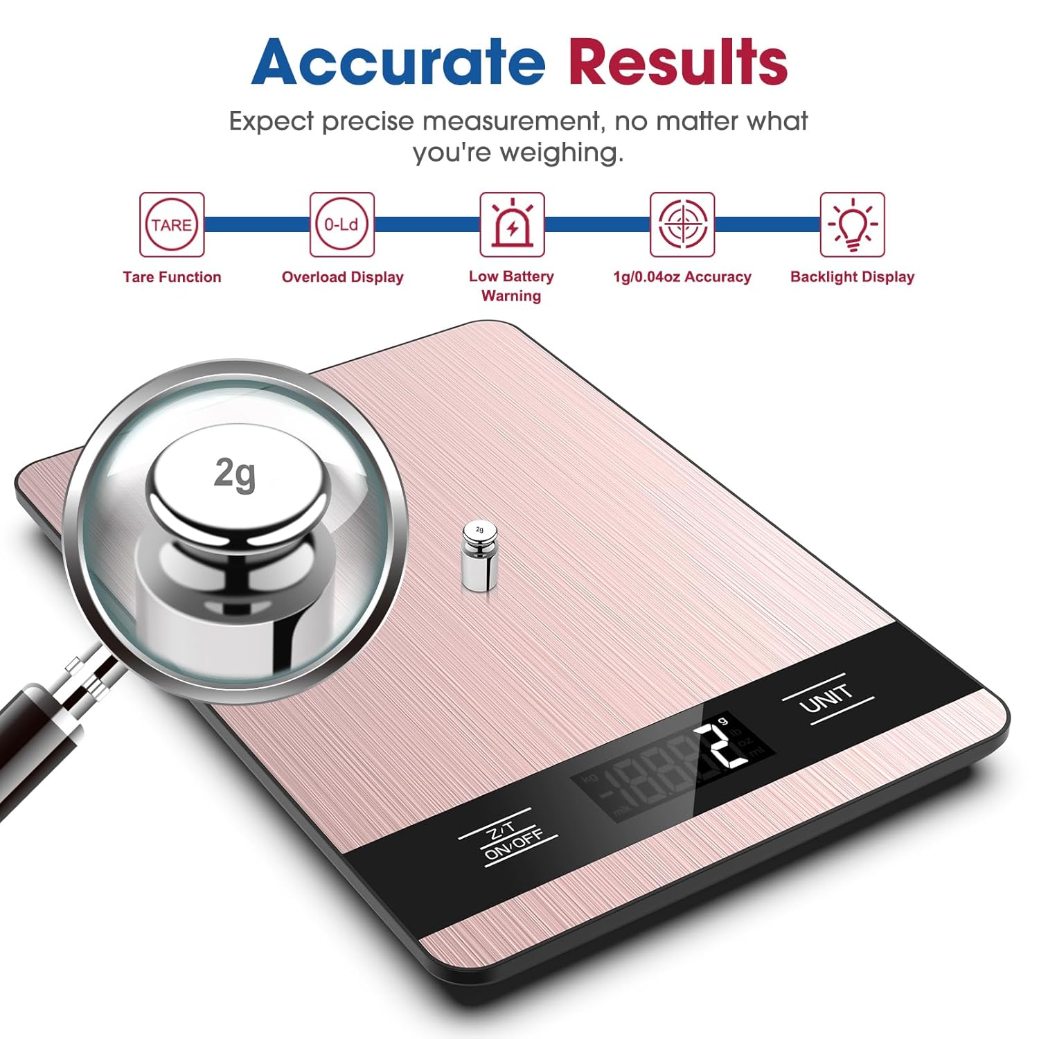 Mik-Nana Food Scale for Kitchen (Pink)