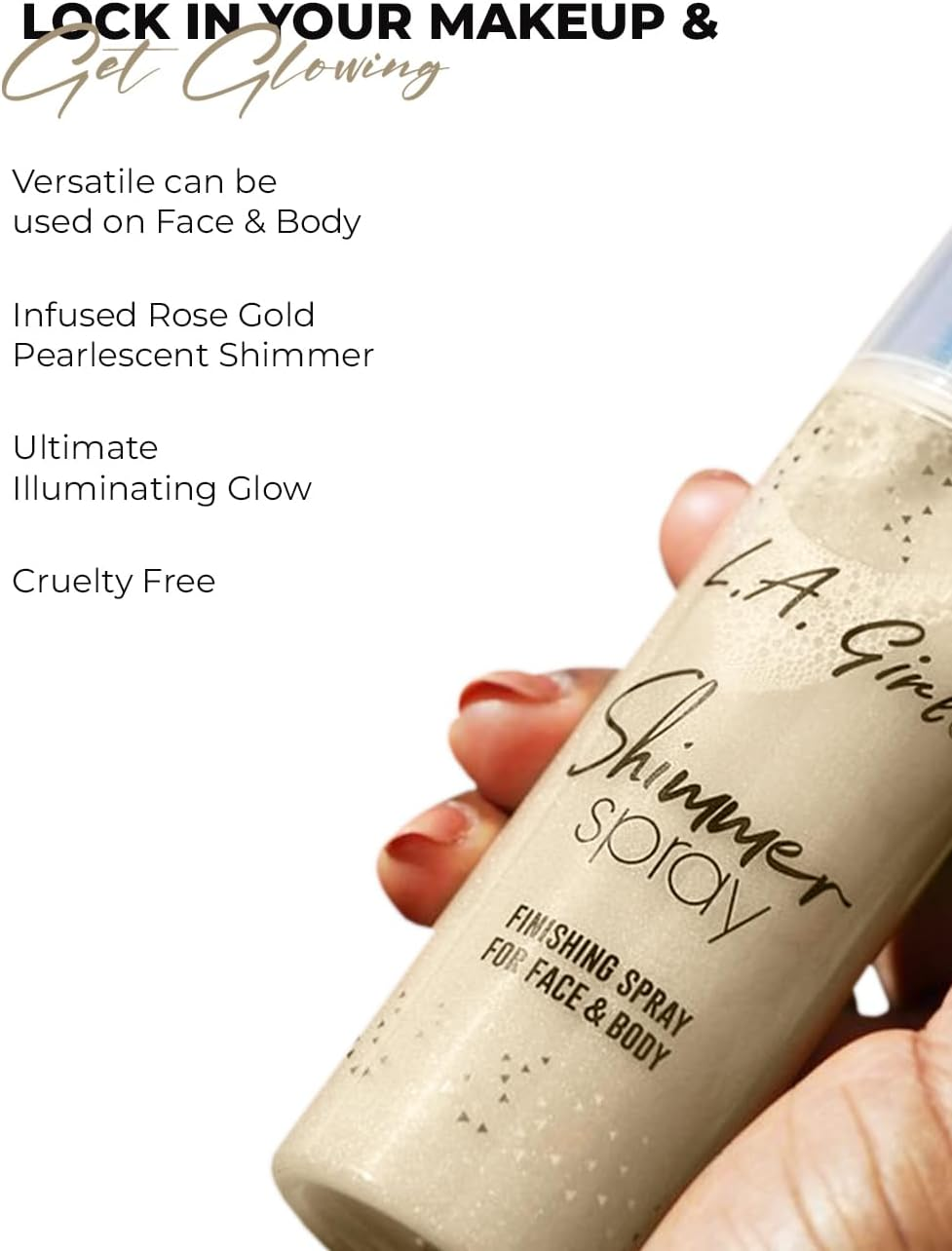 L.A. Girl Shimmer Spray, 2.7 Fl Oz, Gold