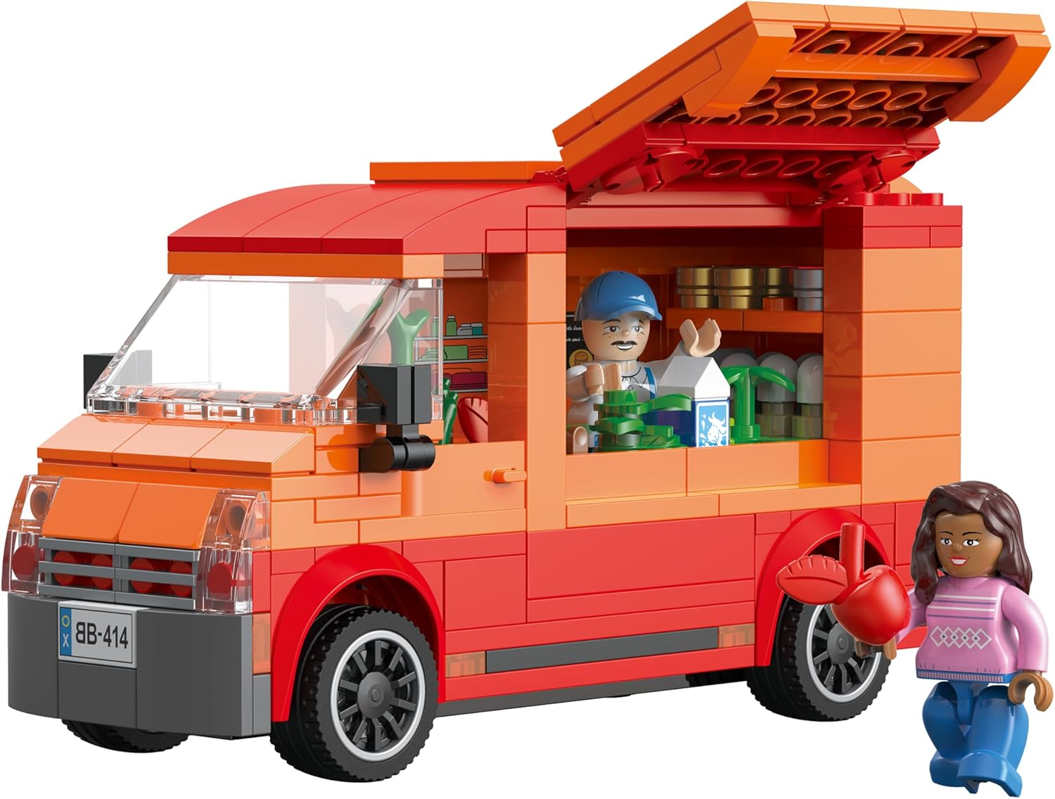 Bluebrixx Play 107743 Pizza Delivery Made of Clamping Blocks with 135 Building Elements image number 2