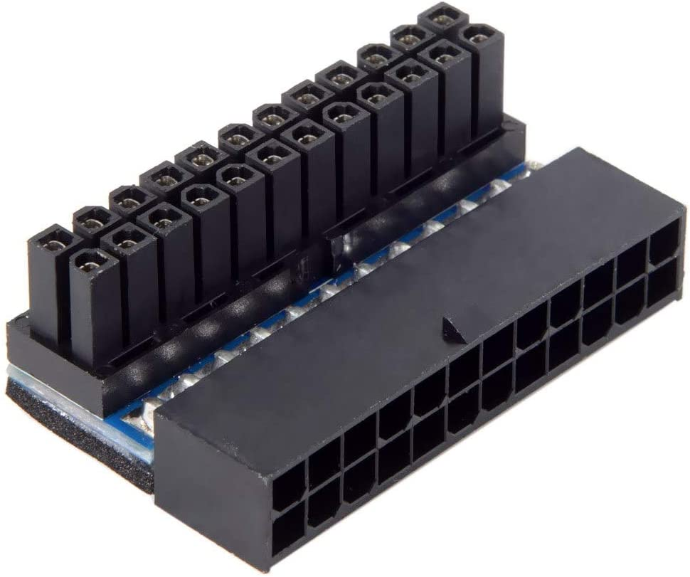 ATX 24Pin Female to 24Pin Male 90 Degree Power Adapter Mainboard Motherboard for Desktops PC Supply image number 5