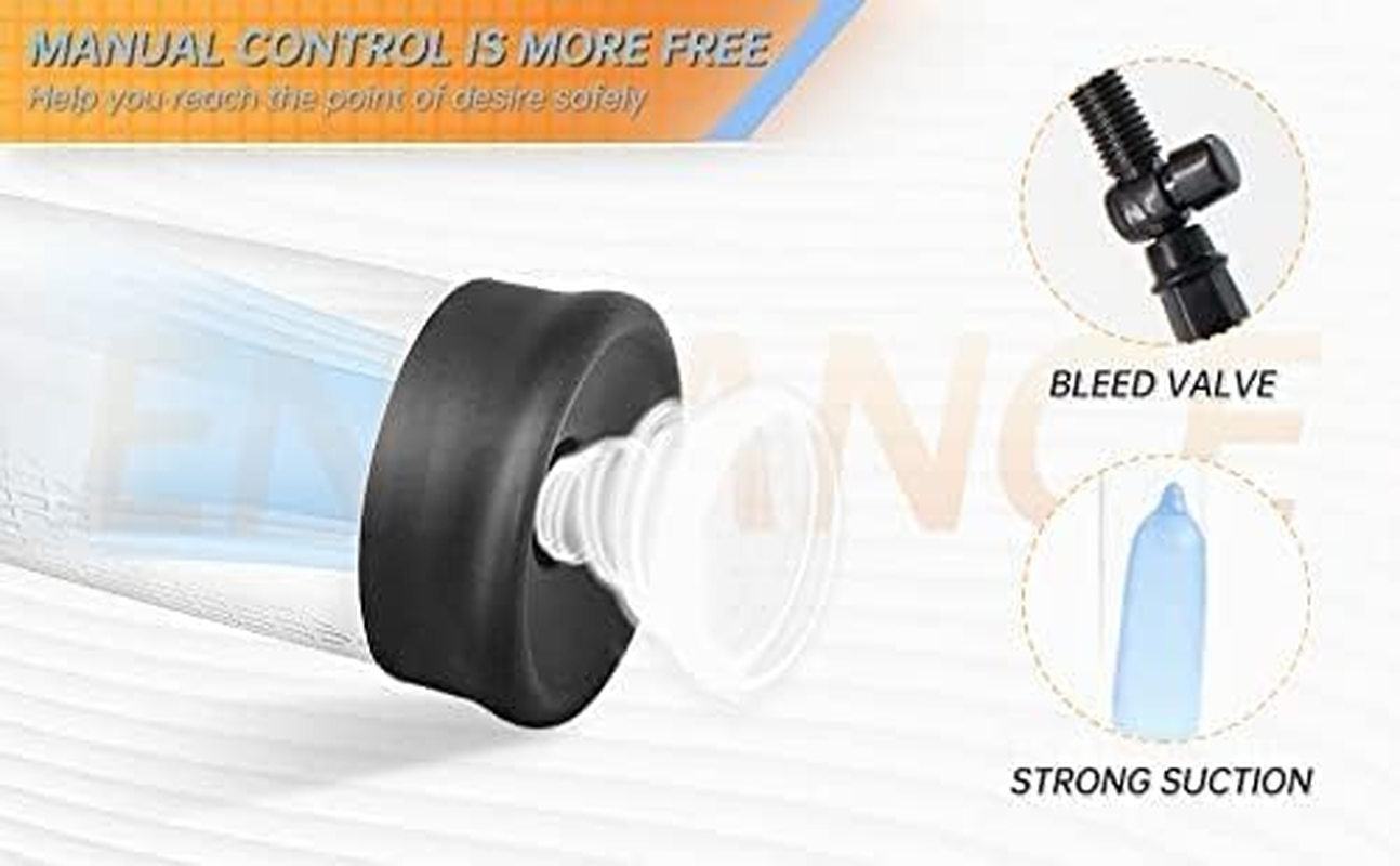 Manual Pull-Pod Penis Pump for Men Extension Toolkit for Men Sexy Toy Men Enlarger Tool Men'S Manual Enlarger Vacuum Air Pump Booster Extender Massage and Stimulation Device with Push Pod Insert Toy for Men or Male Masturbator image number 1