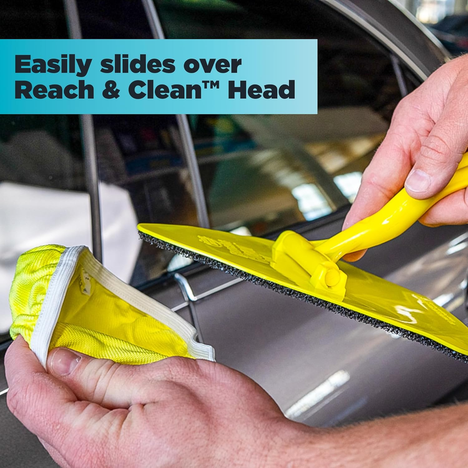 Invisible Glass 95183 Original Reach and Clean Tool Replacement Elastic Microfiber Bonnets, Pack of 3 image number 4