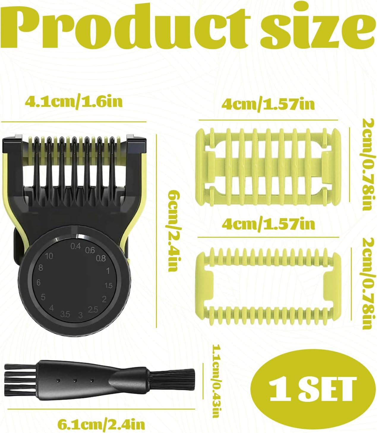 Guard Comb for Philips Oneblade, 1 Set Replacement for Philips Oneblade Comb, Adjustable 14-In-1 Comb for Philips Oneblade with Body Guard, Skin Protector, Attachments for Shaving, Grooming image number 1