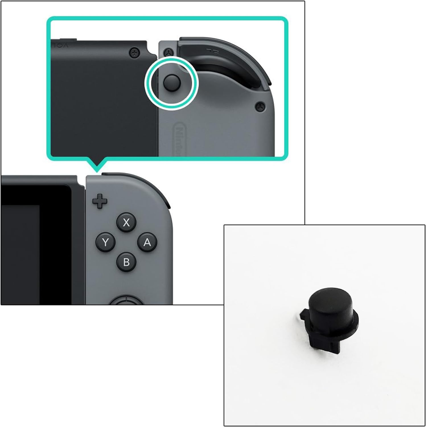 8 Pcs Plastic Release Eject Lock Buttons Compatible with Nintendo Switch Joy-Con Controllers Replacement Parts