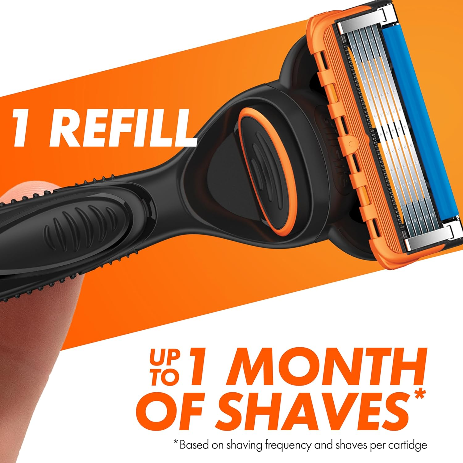 Gillette Fusion5 Razor 1 Count Replacement Cartridge 4 Count + Wall Hanger, Shave Care image number 6