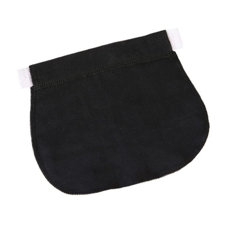 Poemtian Maternity Pants Extender Maternity Pants Belt with Elastic Adjustable Waist Extender Big Belly Waist Expansion Elastic Band Elastic Band (Black)