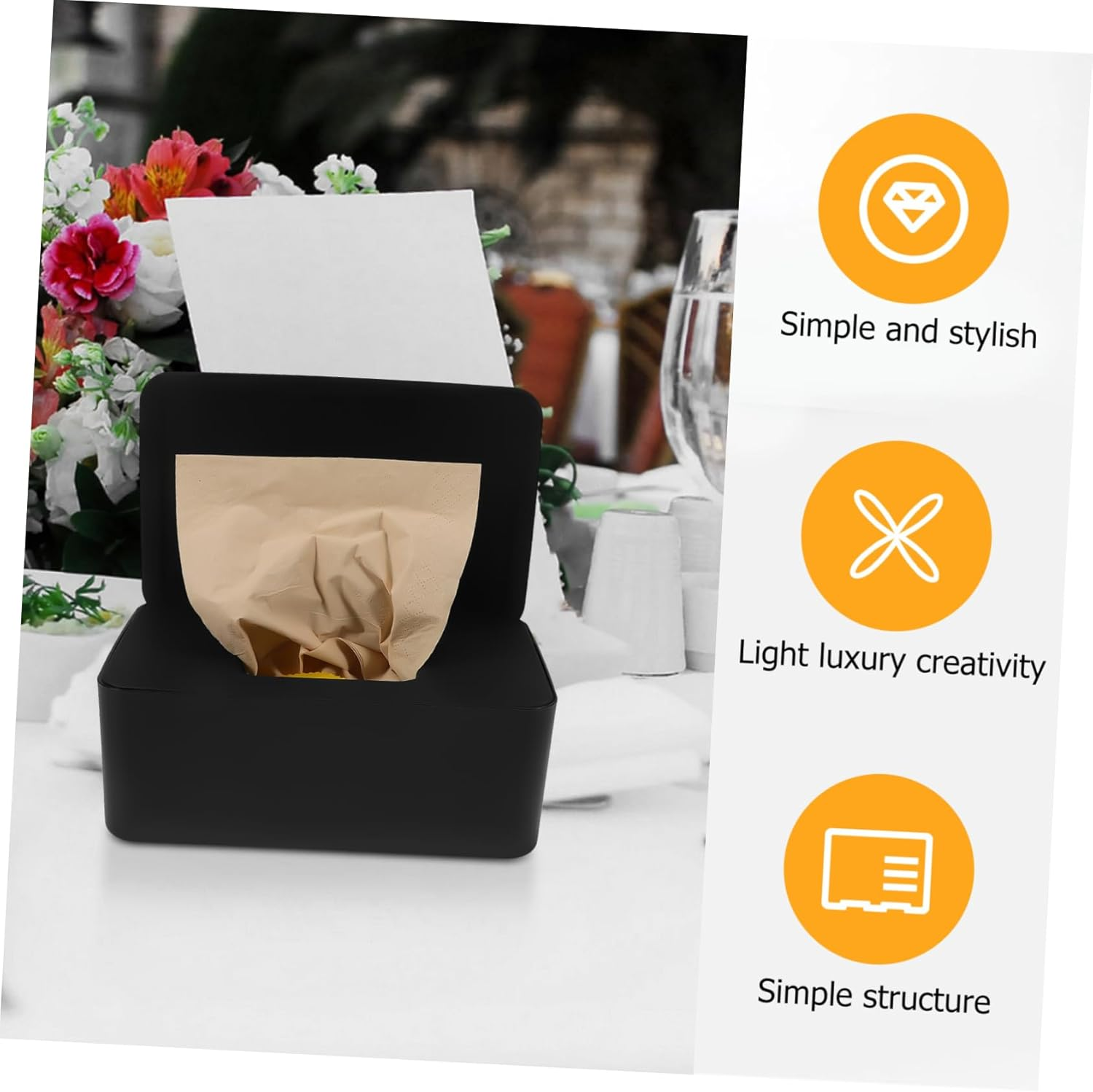 Wet Wipes Storage Box Refillable Plastic Holder Lid for Diapers Wipes Holder Facial Towel Container Tissue Storage Container image number 2