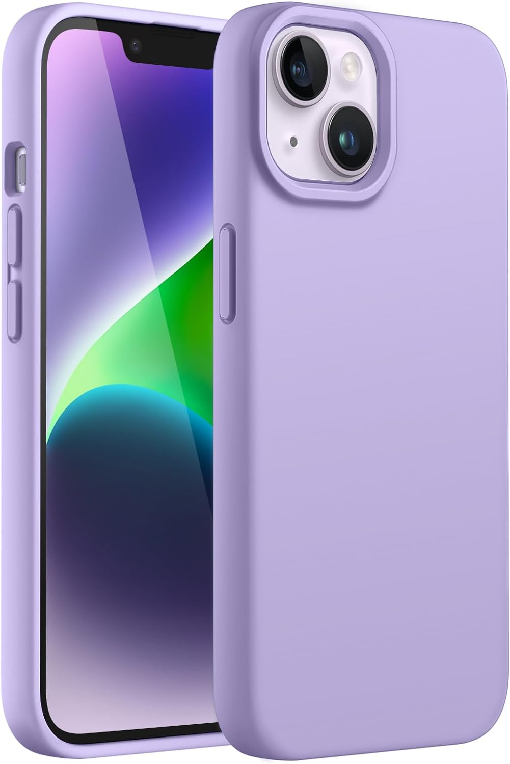 Jetech Silicone Case for Iphone 14 6.1-Inch, Silky-Soft Touch Full-Body Protective Phone Case, Shockproof Cover with Microfiber Lining (Sierra Blue)