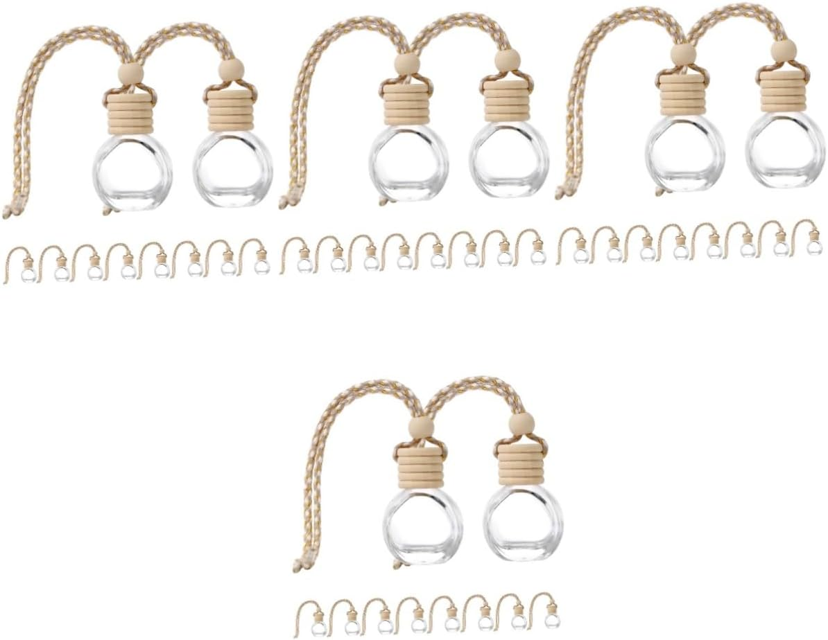 STOBAZA 4Sets Car Essential Oil Diffusers Air Freshener Oil Diffuser Hanging Perfume Bottles for Car 10Pcs*4