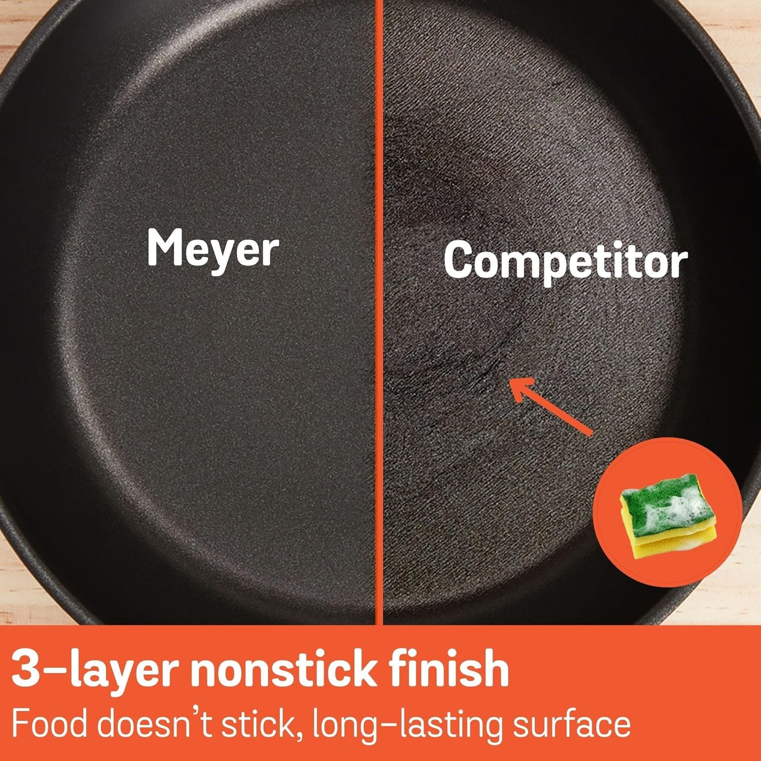 Meyer Cook N Look Non Stick 36Cm Covered Wok, Pots and Pans, Induction Compatible, Dishwasher Safe, Oven Safe, Black with Lid
