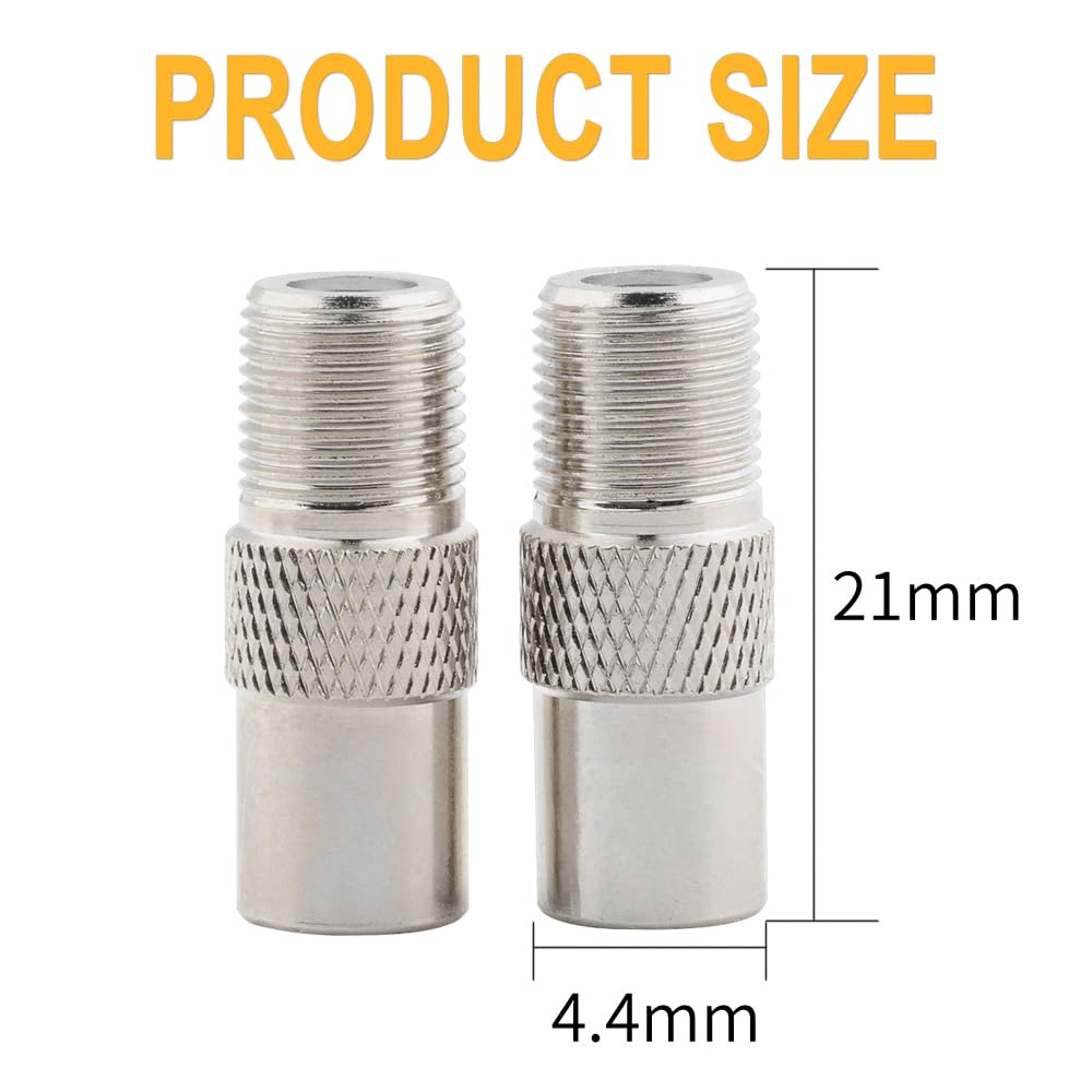 10Pcs Female to Male TV Aerial Coaxial Coupler for Antenna Cables Satellite Cables Coaxial Cables T/F Screw Connector Socket to RF Coax Aerial Adapter TV Aerial Coaxial Coupler for Antenna Cables image number 1