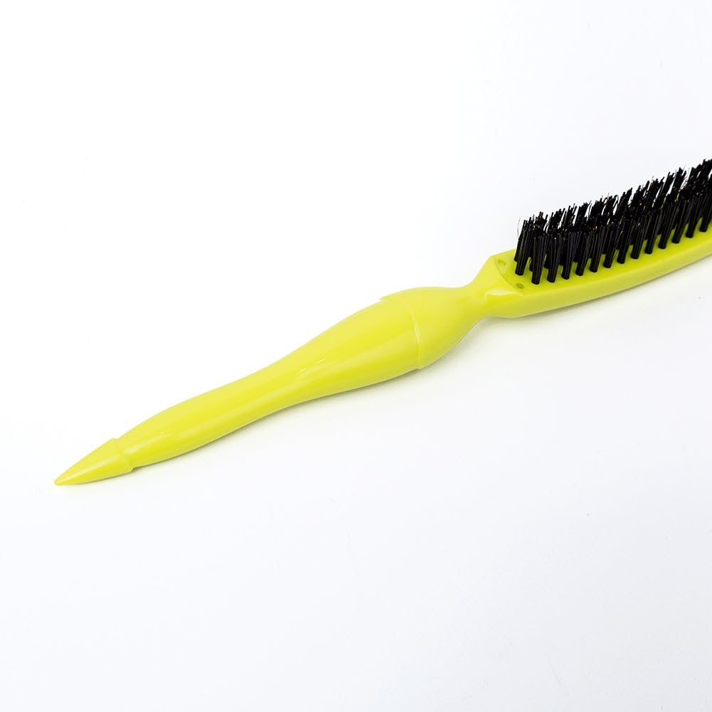 WINSUN 4-Pack Hair Brush, Three Row Boar & Nylon Bristle Teasing Brush for Volume & Hair Growth, Orange & Multicolor, Suitable for All Hair Types, Women, Girls & Salons image number 6