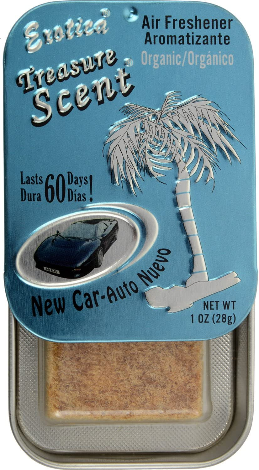 Exotica New Car Scent Treasure Organic Air Freshener Tin