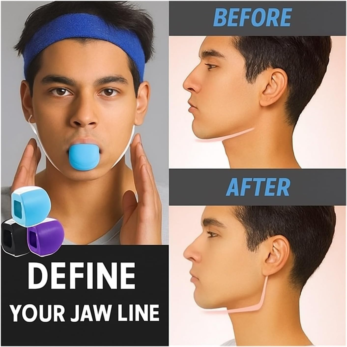 3-Pack Jaw Exercise Balls, Double Chin Remover, Face Slimming Beauty Tool, Face Lift Chin Trainer, Unisex Shaping Equipment