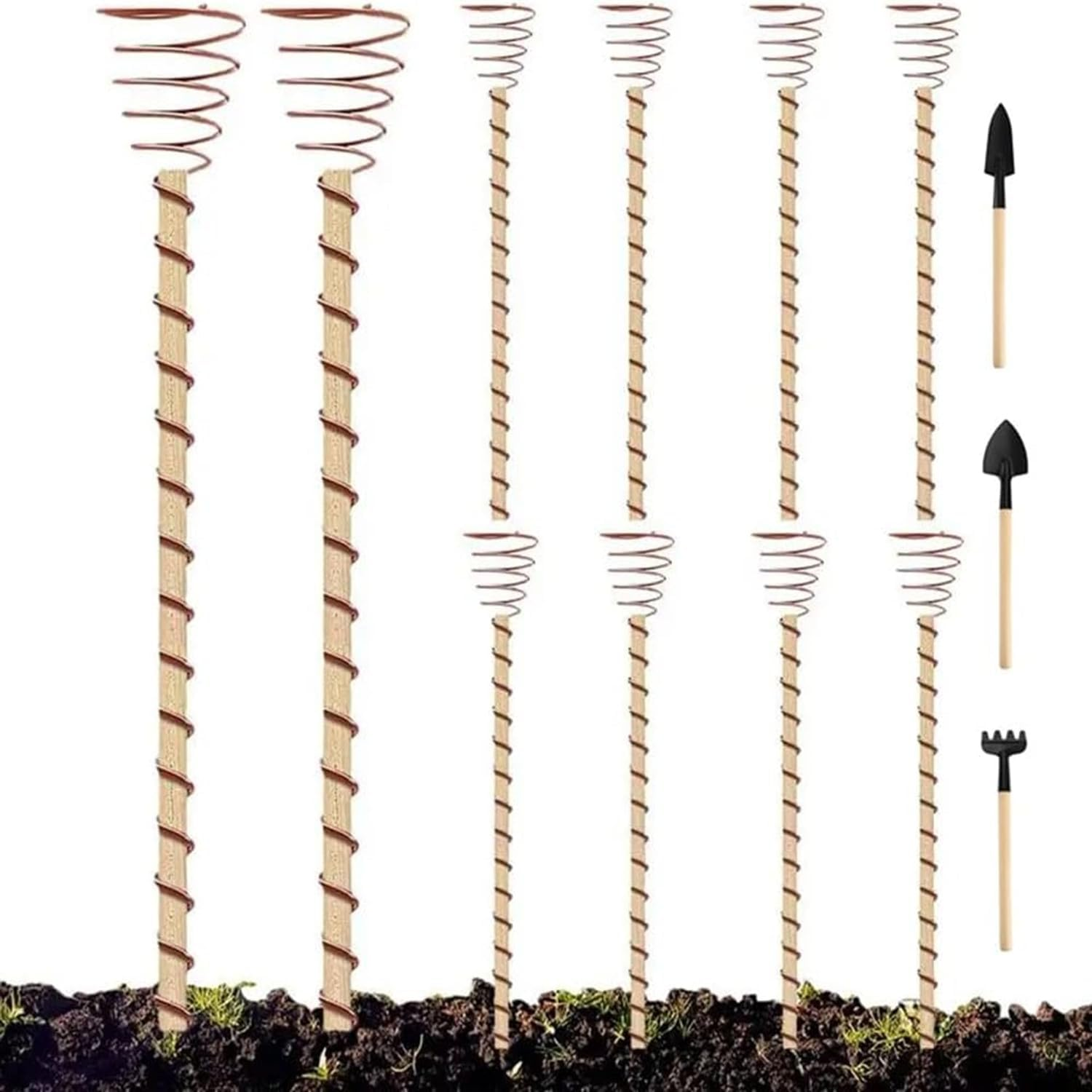 MEZOKUCEL Electroculture Plant Stakes - 12-Inch Copper Stakes Probes 10Pcs Long Copper Wire Garden Tools, Garden Copper Stakes for Plants Vegetables Fruits (10Pcs) image number 1