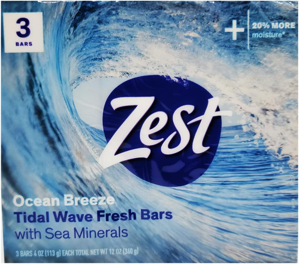 Zest Bar Soap 3 Ct, Ocean Breeze, 12 Ounce image number 5