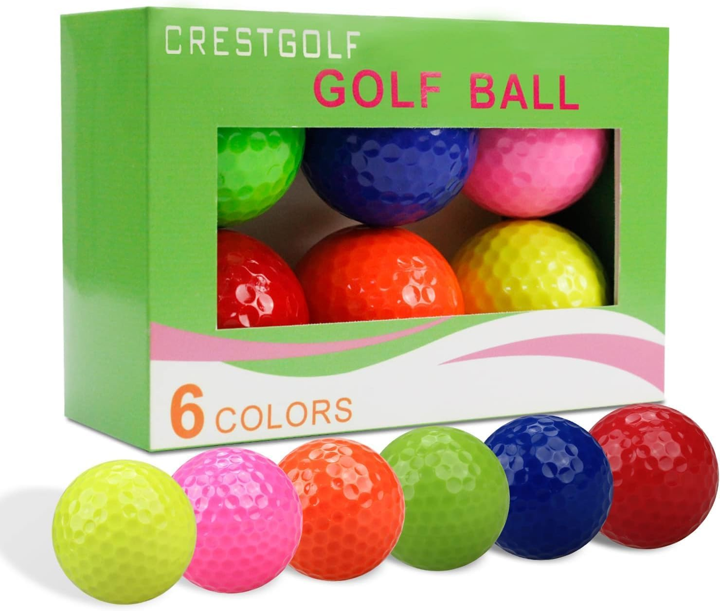 KOFULL New Glow-In-The-Dark Golf Balls with 12-Minute Reset Timer, Super Bright LED Light up Golf Balls - with 4 Leds Core - Great for Night Golf, Backyard Putting Green, Gifts image number 5