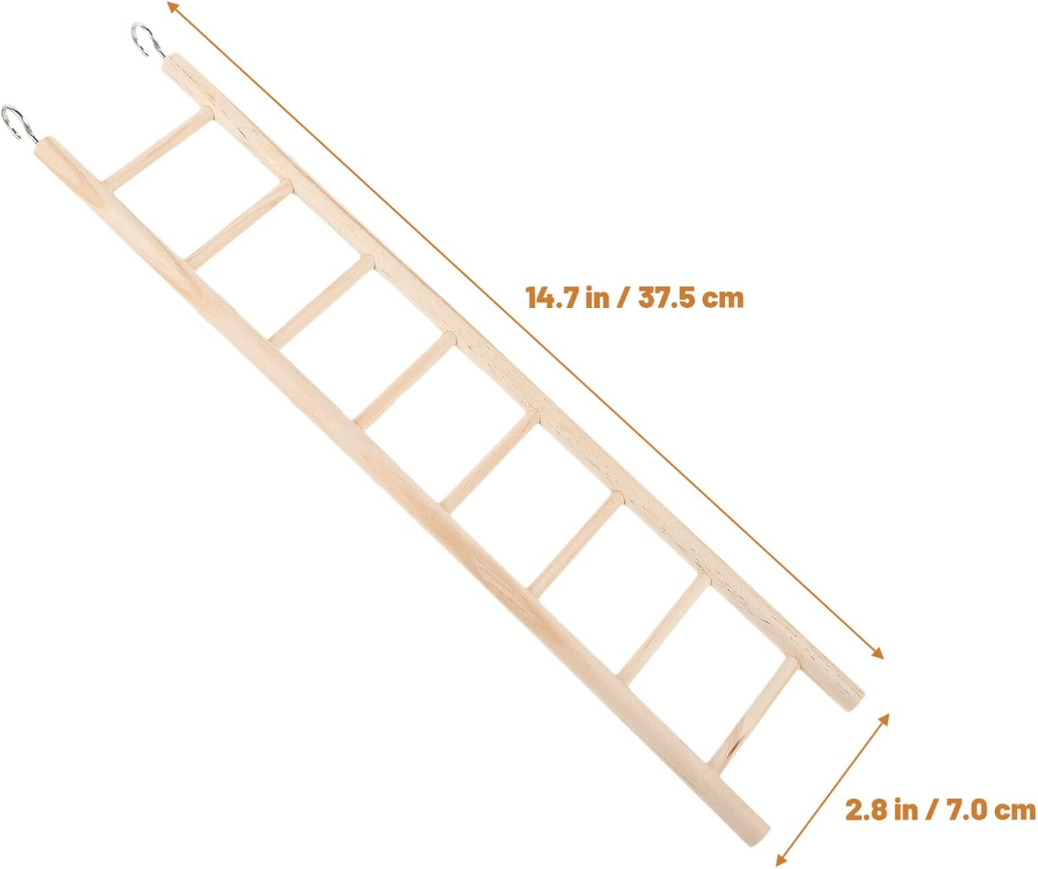 Kisangel Wooden Bird Ladder Bird Ladder Cage Parrot Climbing Ladder Toy for Pet Birds Toy image number 5