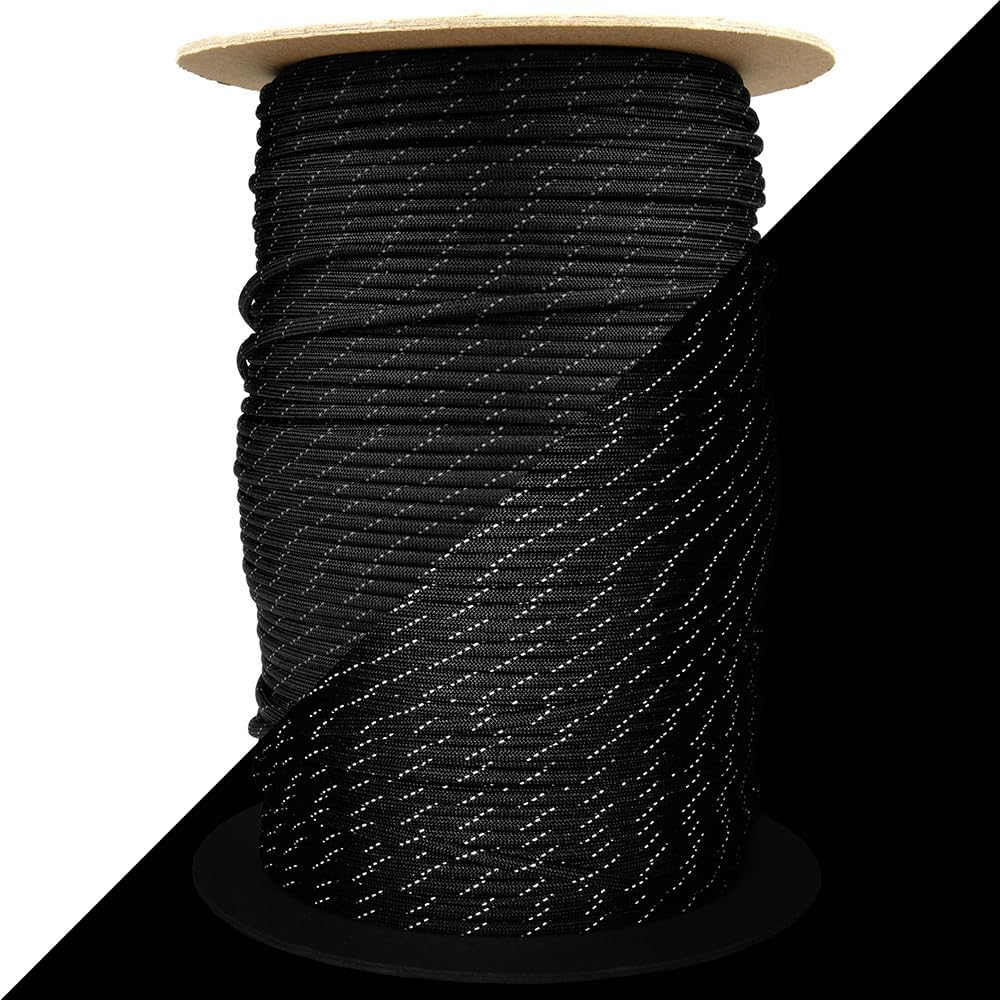 Reflective Type III 550 Paracord - 7 Strand Core - 100% Nylon, Parachute Cord, Commercial Paracord, Survival Cord image number 6
