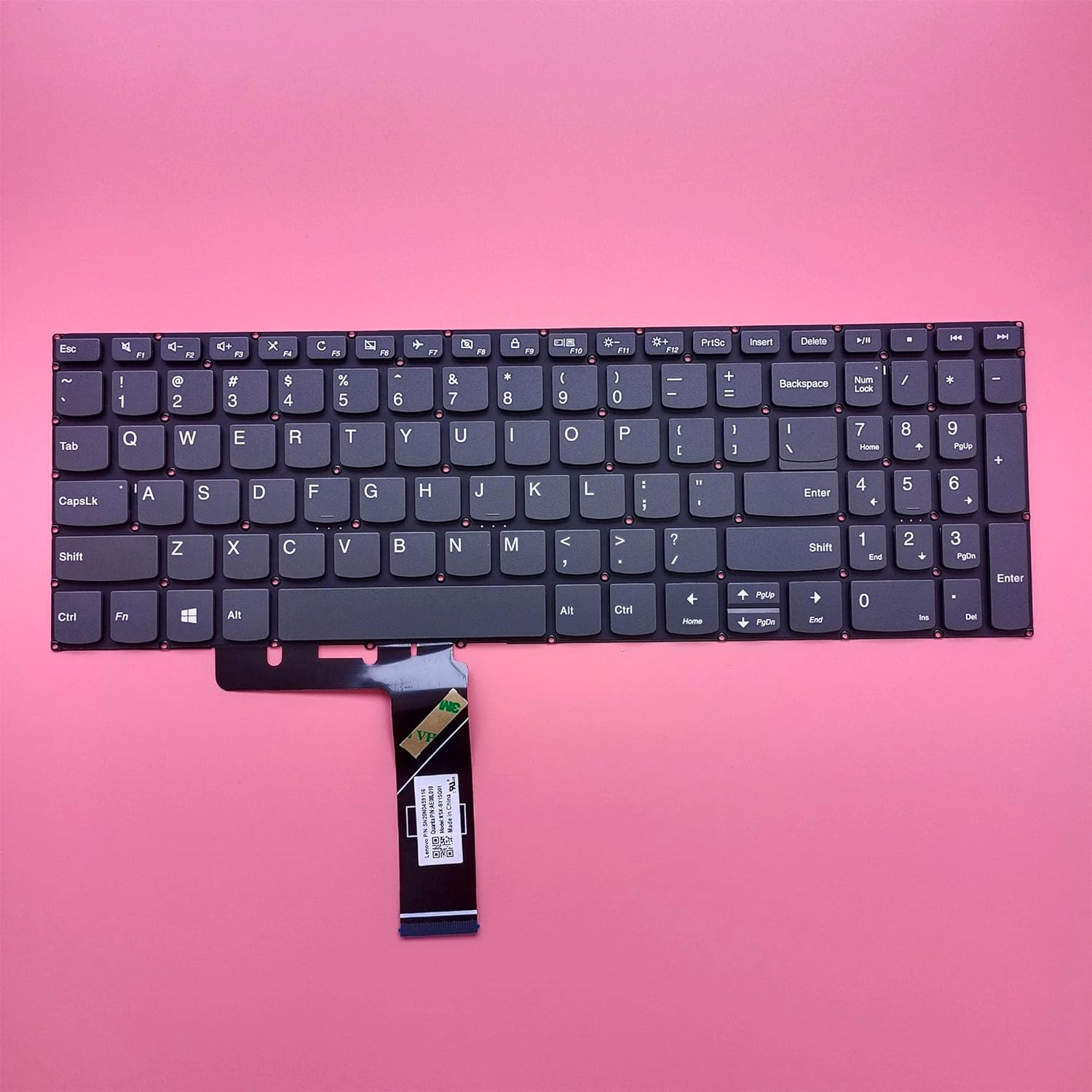 Replacement Laptop Non-Backlit Keyboard for Lenovo Ideapad Gaming 3-15ACH6 3-15ARH05 3-15IHU6 Legion 5-15ARH05H 5-15IMH05 5-15IMH05H 5CB0Z21106 5B10N01700 5CB0Z26770 PR5CYB SN20X22315 image number 5