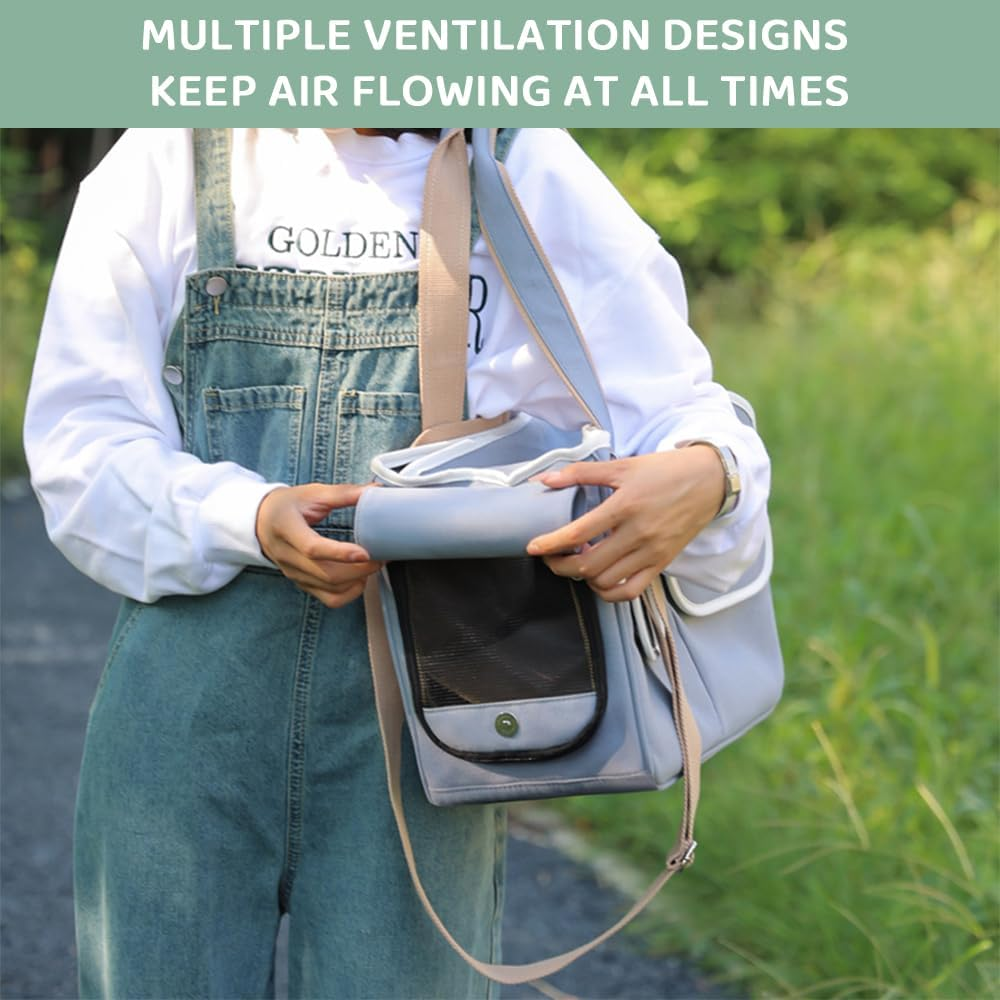 Collapsible Pet Carrier for Cats & Small Dogs up to 15&ndash;16 Lbs &ndash; Airline Approved Soft-Sided Travel Bag, Portable Design, Shoulder Strap, and Breathable Fabric for Outdoor or Indoor Use (Grey) image number 4