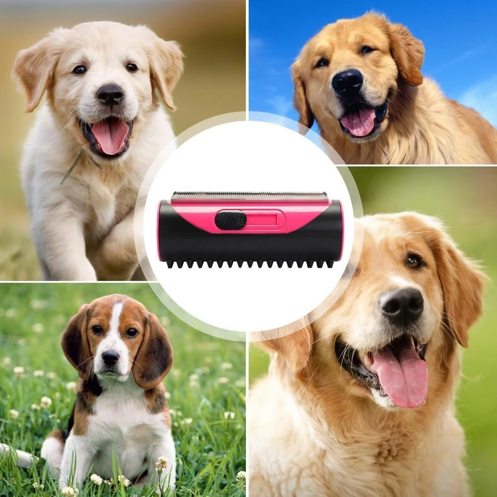 Tootoo 3In1 Pet Dog Cat Fur Deshedding Shedding Trimmer Groom Comb Brush Hair Removal (Pink) image number 6