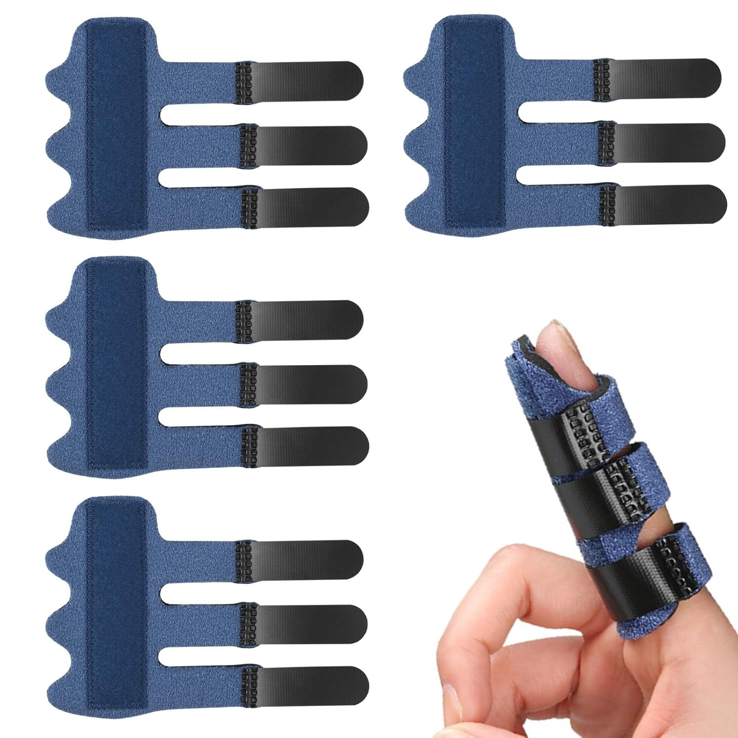 Finger Splint - 4 Pcs Trigger Finger Splints Brace for Broken Finger Protection, Knuckle Immobilization, Straightening Arthritis Pain Relief (Pink)