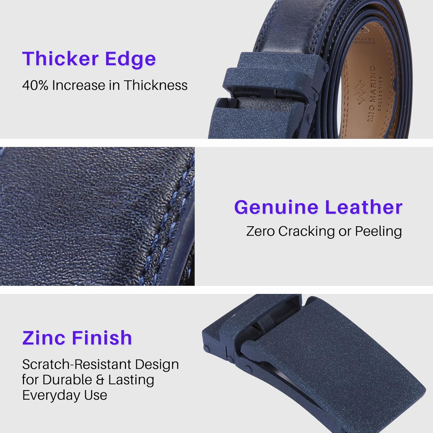 Marino Avenue Men'S Genuine Leather Ratchet Dress Belt with Linxx Buckle, Enclosed in an Elegant Gift Box