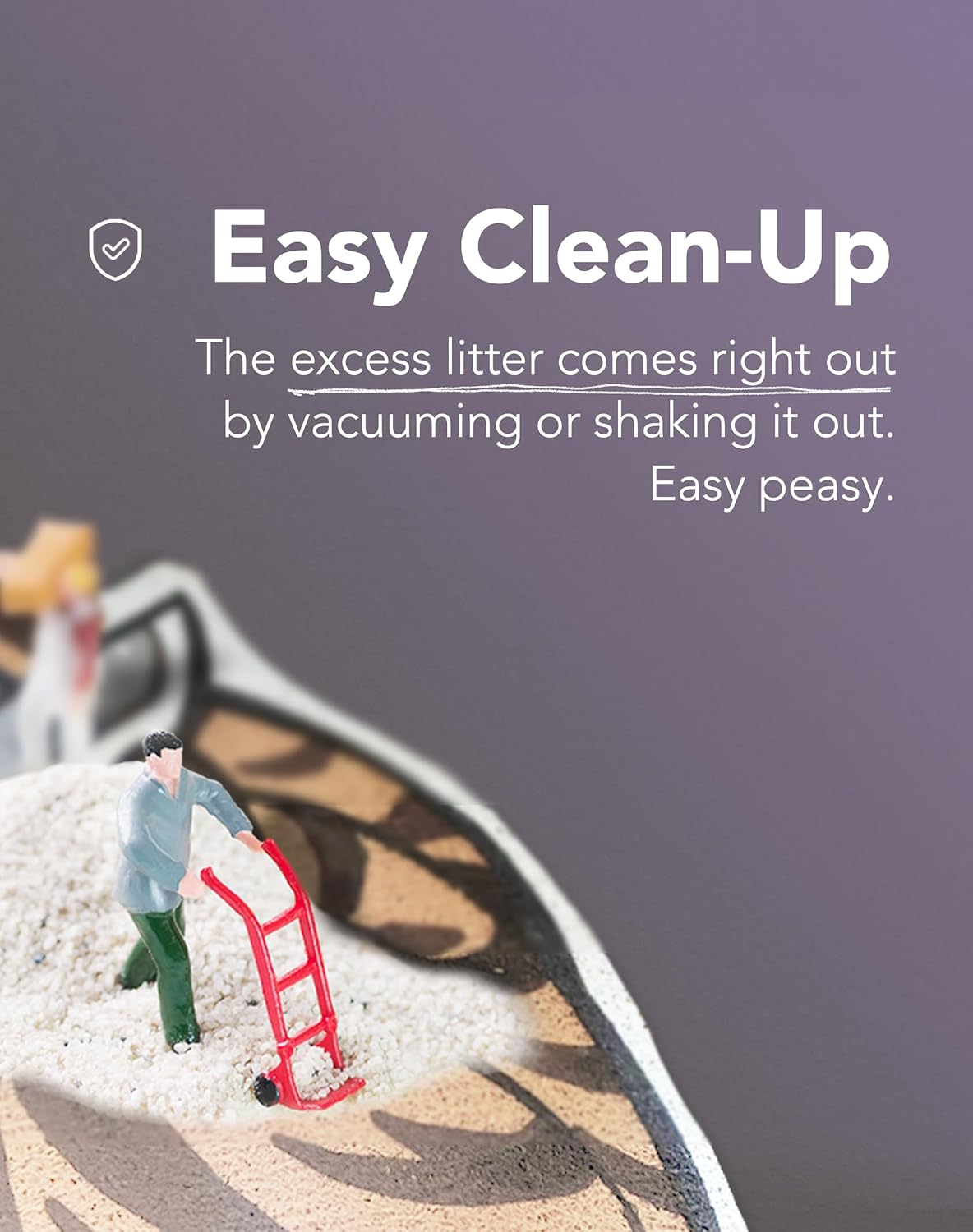 Lukamoo&reg; Cute Cat Litter Mat (24&rsquo;'X&rsquo;16&rsquo;&rsquo;), Large, for Kitty Litter & Cute Cat Litter Box, Cat Accessories for Indoor Cats image number 2