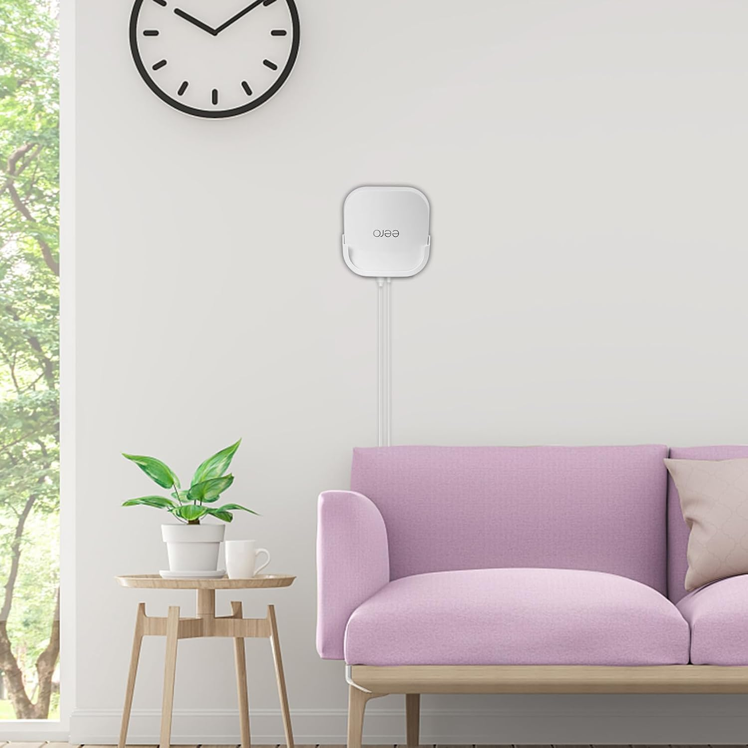 Dual-Mount Wall Bracket for Eero 7 (Wi-Fi 7) Router &ndash; Screw/Adhesive Installation, No-Drill Design, Space-Saving (2) image number 2