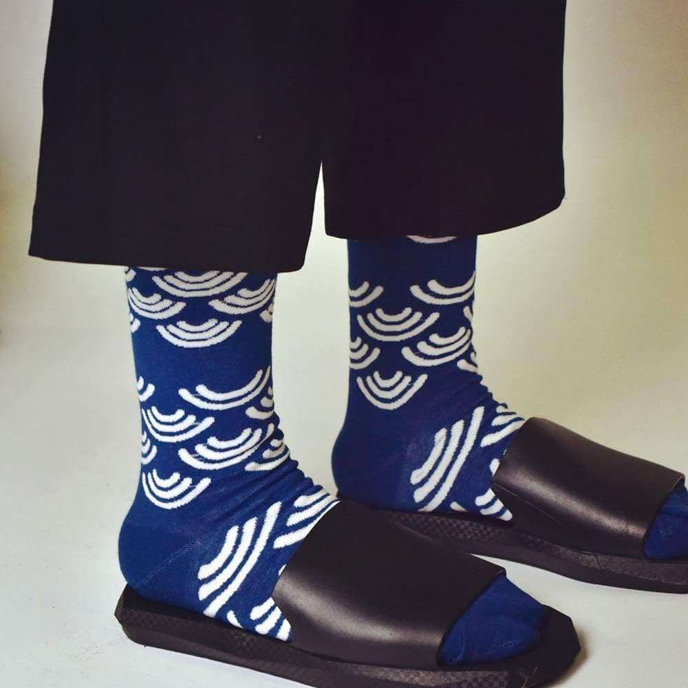 EASE LEAP Mens Dress Socks Funny Colorful Patterned Hosiery Funky Novelty Crew Cotton Socks for Women with Gift Box Size 11-14 image number 4