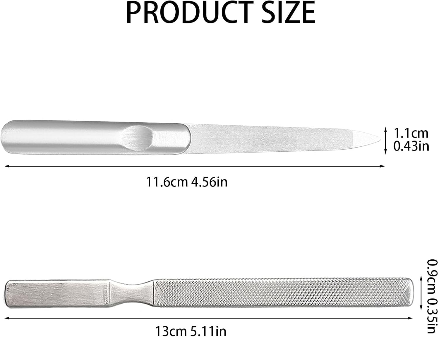 Hzqzaoan Metal Nail File - Professional Double-Sided Nail File for Smooth, Shiny Nails - Durable Precision Nail Care Tool for Salon-Quality Results at Home image number 5