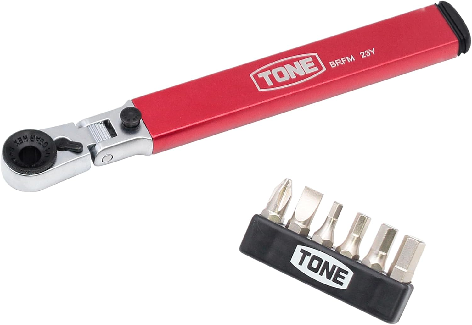 TONE BRFM6S Ratchet Set with Magazine Bit Double Side Width 0.25 Inches (6.35 Mm), Contents: 7 Pieces image number 6