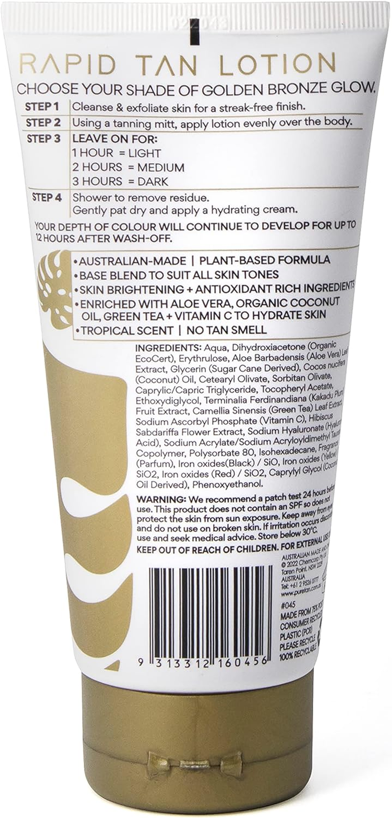 PURETAN Rapid Tan Lotion 180 Ml image number 2